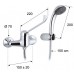 Long Lever Chromed Wall Mounted Shower Mixer Tap Disabled Mobility Easy Use - B07CZJFHX5
